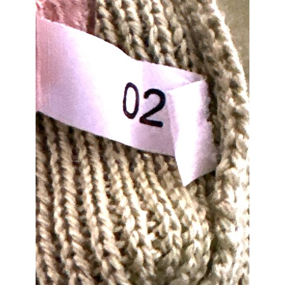 Clio II 2X Green Silk Cotton Keyhole Sweater Quiet Luxury Old Money Chic Classic - Picture 8 of 10